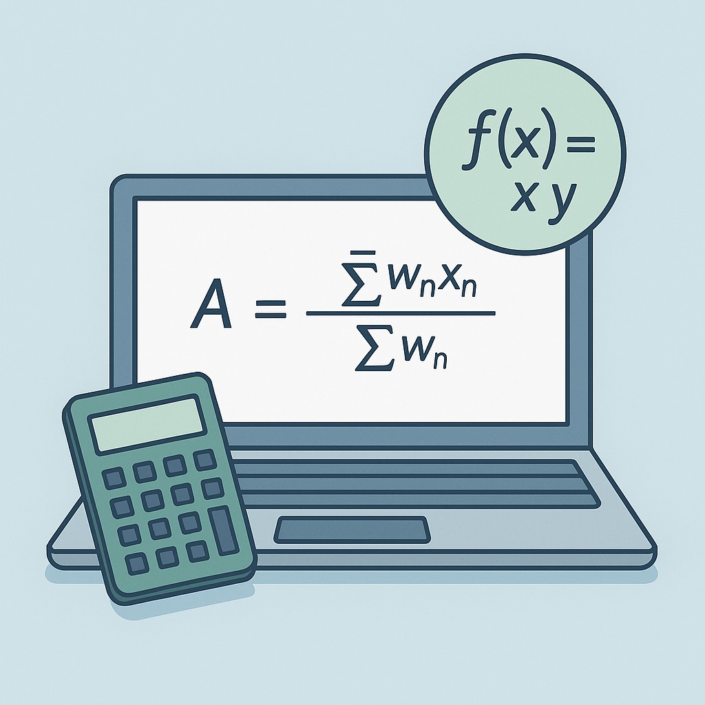 فرمول محاسبه نمرات با استفاده از وزنها و مقادیر در سیستم آموزشی آنلاین فرمول محاسبه نمرات با استفاده از وزنها و مقادیر در سیستم آموزشی آنلاین