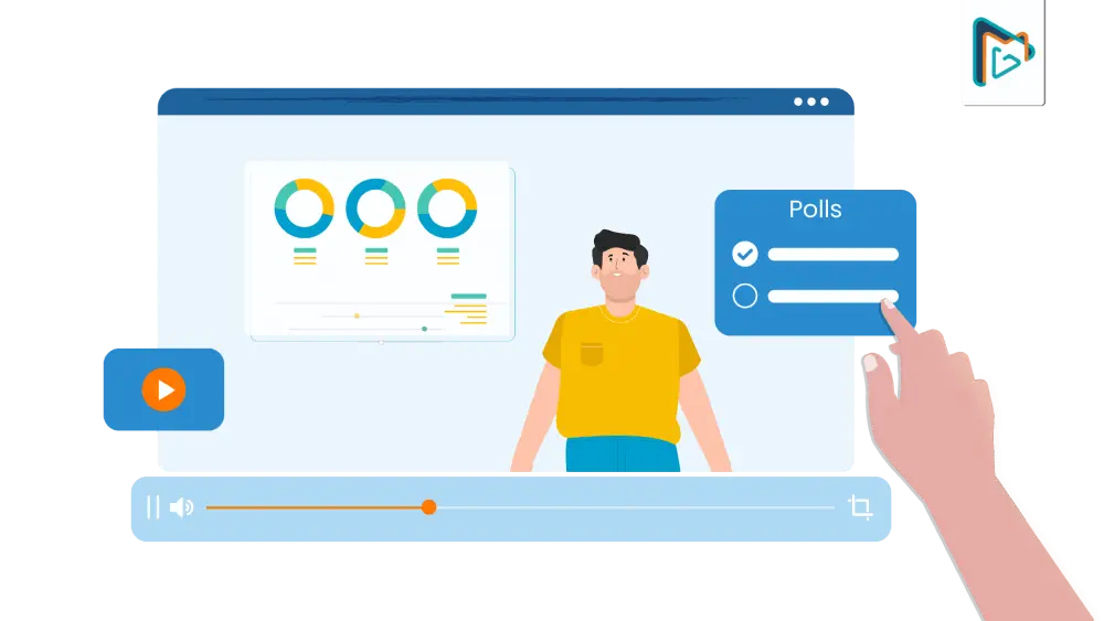 ویدئوی آموزشی تعاملی با نظرسنجی و نمایش نمودارها
