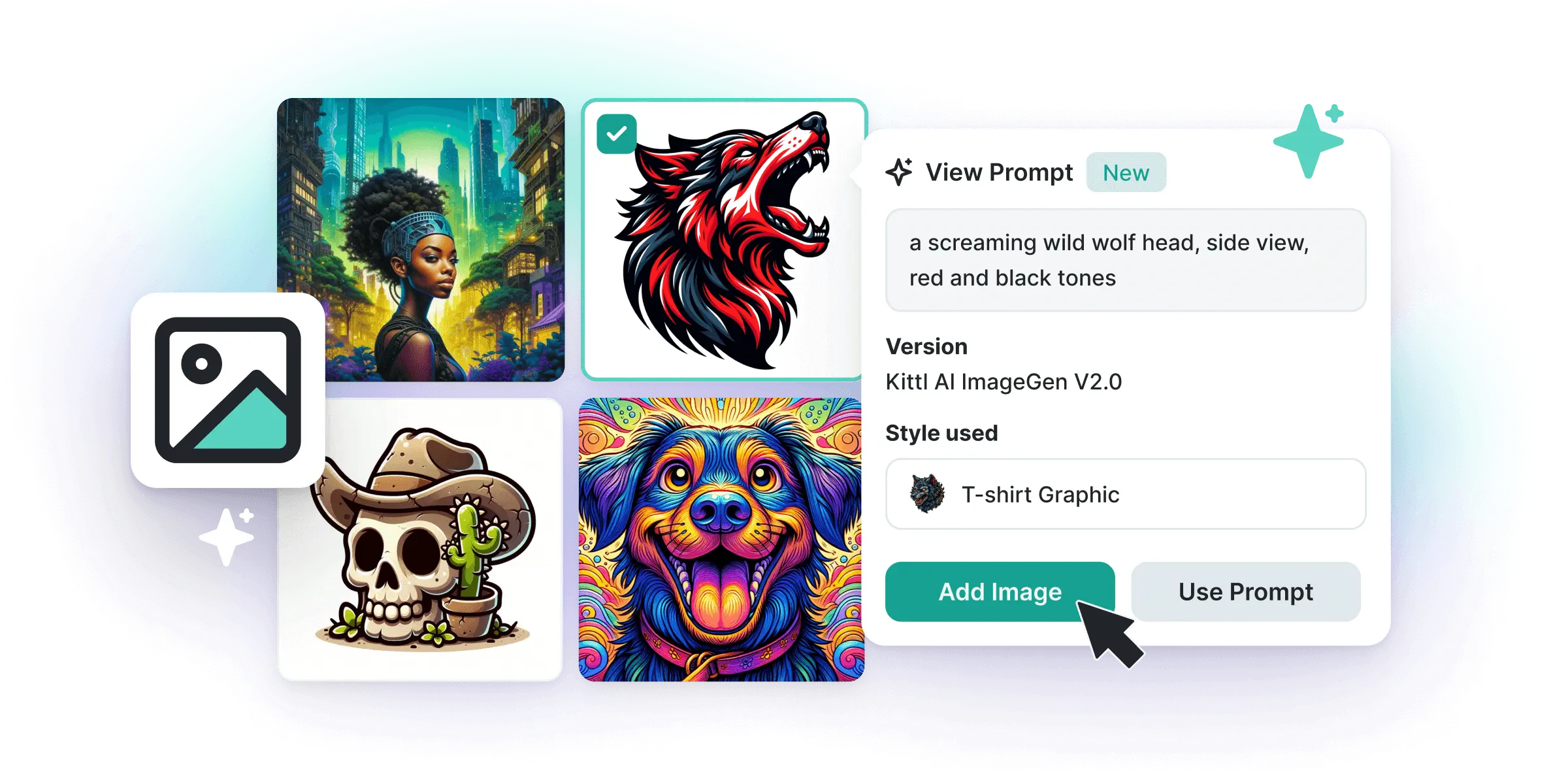 رابط کاربری تولید تصویر و محتوا با هوش مصنوعی؛ نمایش نمونه تصاویر خلاقانه و امکانات ساخت تصویر